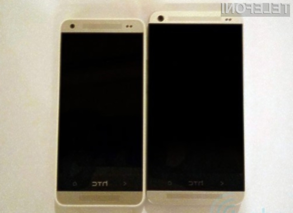 Mobilnik HTC One Mini bo oblikovno zelo podoben njegovemu zmogljivejšemu bratu.