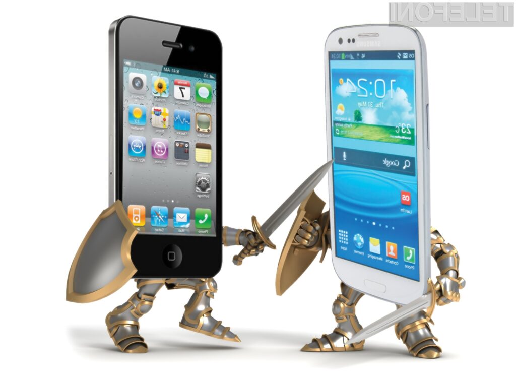 Samsung je pri prodaji pametnih mobilnih telefonov precej bolj uspešen od konkurenčnega podjetja Apple.