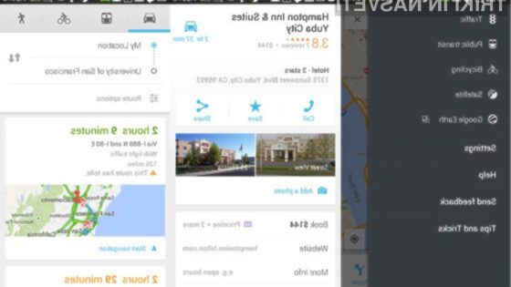 Nova različica Googlove mobilne inačice kartografskega sistema Maps zagotavlja učinkovitejšo uporabo navigacije!