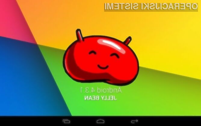 Posodobitev na mobilni operacijski sistem Android 4.3.1 Jelly Bean bo izboljšala stabilnost in učinkovitost delovanja tablice Google Nexus 7 2 (2013).