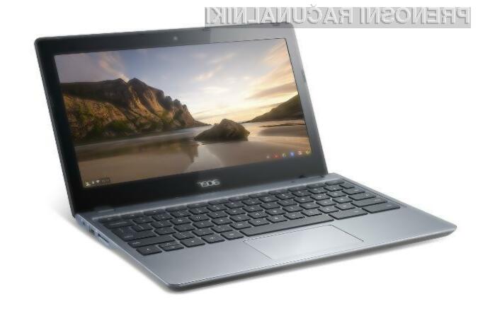 Kompaktni prenosni računalnik Acer Chromebook bo zlahka prepričal tudi nekoliko zahtevnejše uporabnike!