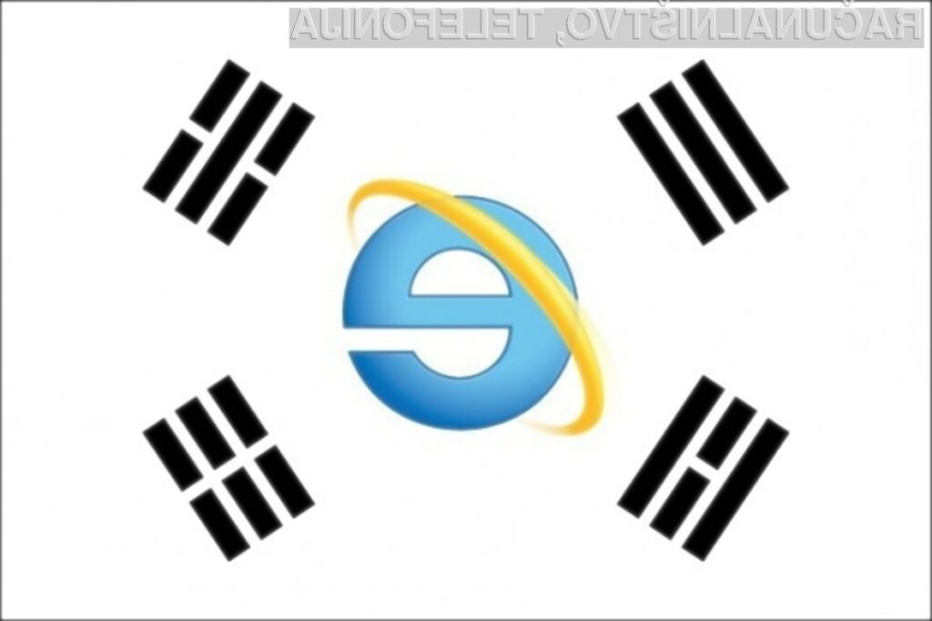 Spletni brskalnik Internet Explorer v Južni Koreji uporablja kar tri četrtine uporabnikov svetovnega spleta!