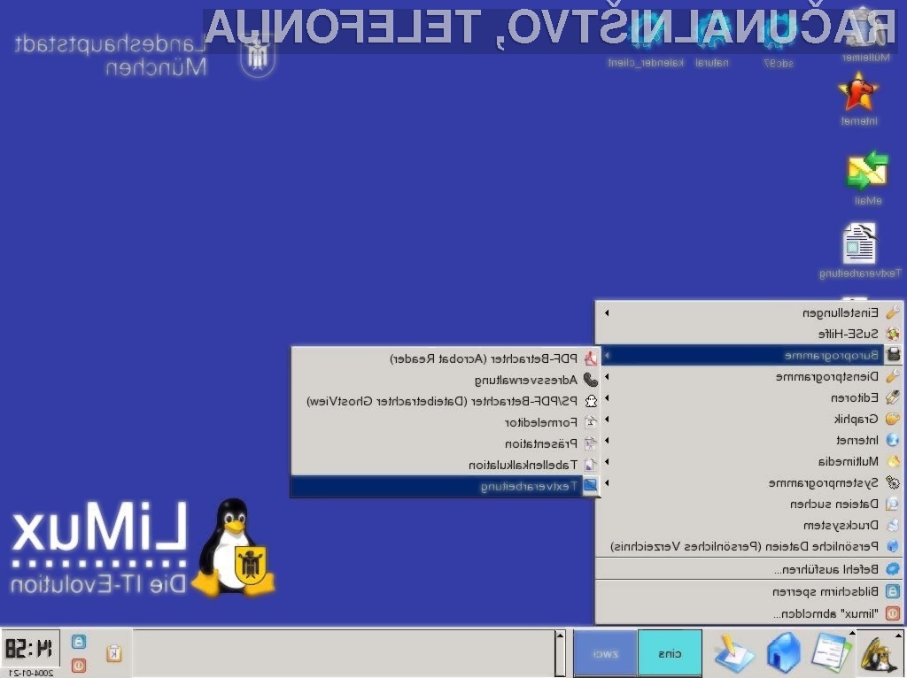 Operacijski sistem LiMux je varen in se odlično znajde na starejših računalnikih!