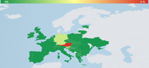 Slovenija je po stopnji okuženosti na tretjem mestu