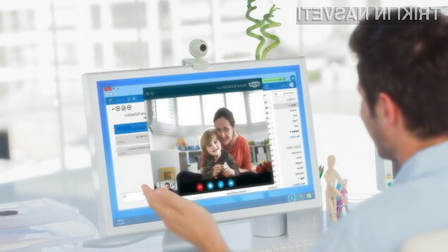 Za povezavo Skypa in Outlooka potrebujete le programski vstavek za priljubljeni spletni brskalnik.
