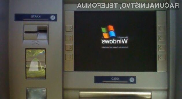 Več kot 95 odstotkov bankomatov po vsem svetu še vedno temelji na osnovi 13 let starega operacijskega sistema Windows XP!