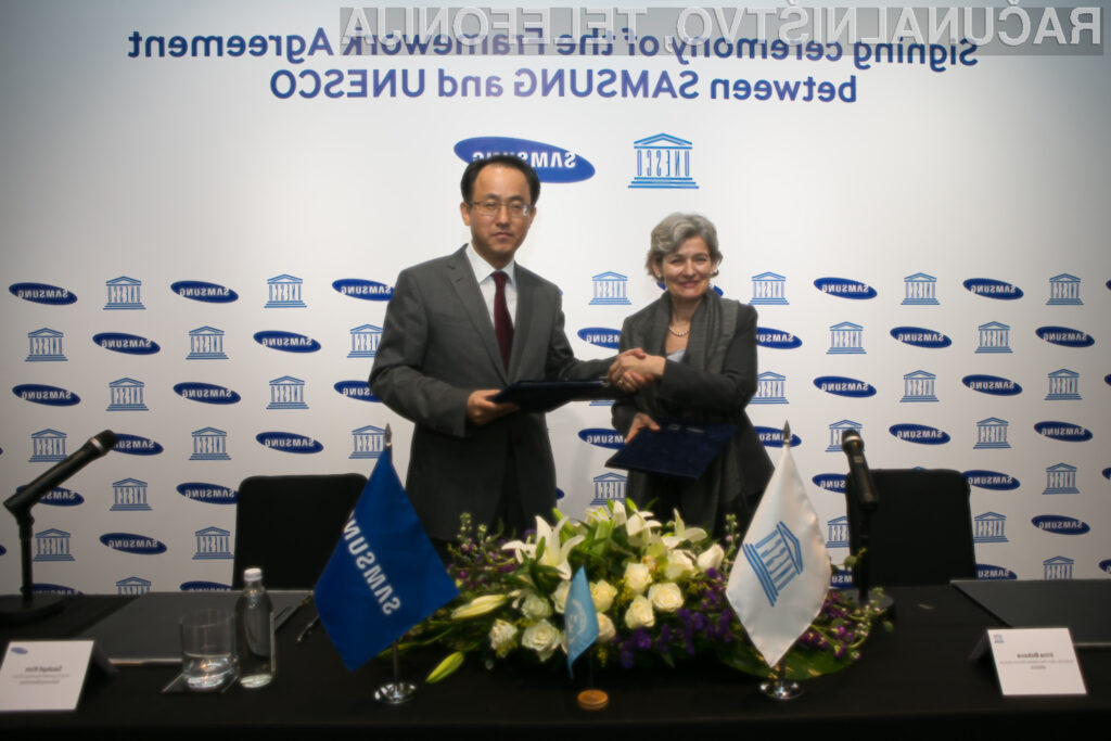 Samsung in Unesco oznanila svoje prvo globalno partnerstvo