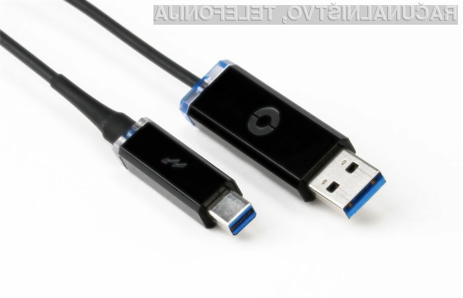 Optični kabel USB podjetja Corning omogoča prenose podatkov s hitrostjo do 5 gigabitov na sekundo.