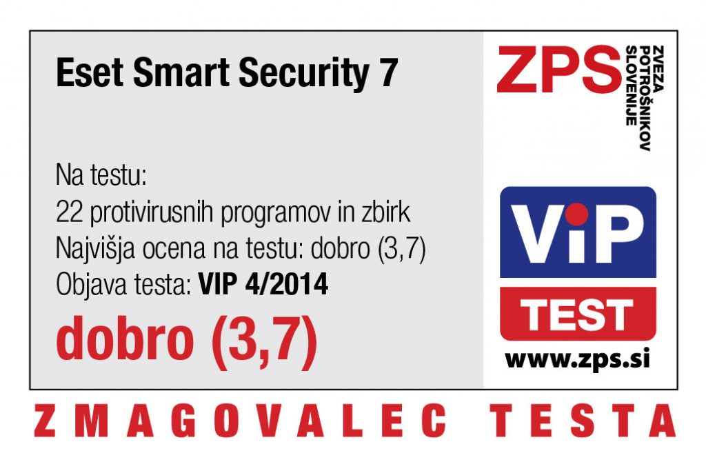 ESET Smart Security 7 je zmagovalec