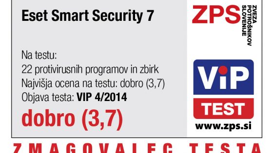 ESET Smart Security 7 je zmagovalec