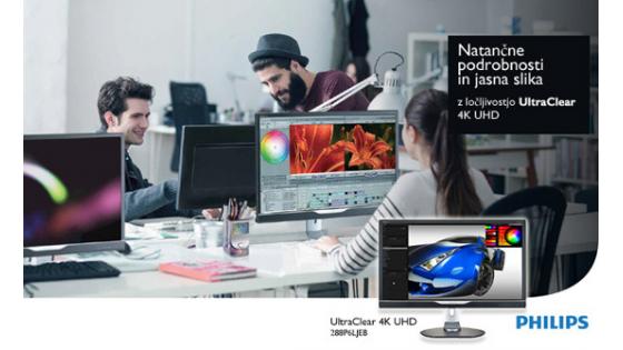 Philips 4K Ultra HD monitor - 4x jasnejša slika kot pri Full HD