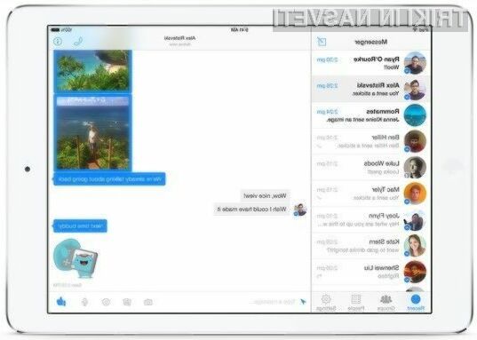 Prenovljeni Facebook Messenger za iPad je povsem prilagojen večjem zaslonu tabličnega računalnika!