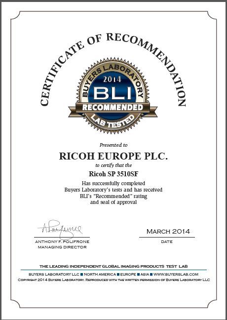 BLI Certifikat