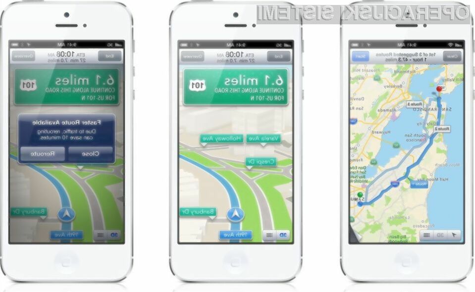 Inovativni navigacijski sistem podjetja Apple naj bi precej pohitril navigacijo po neznanih krajih