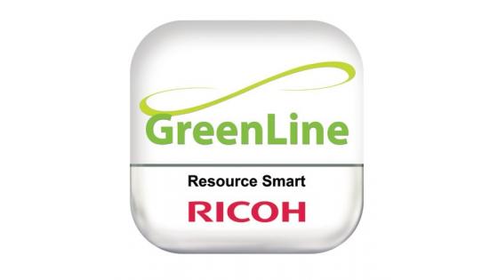 Certificirana Green Line oznaka na reciklirani napravi Ricoh zagotavlja, da izpolnjuje stroge standarde kakovosti