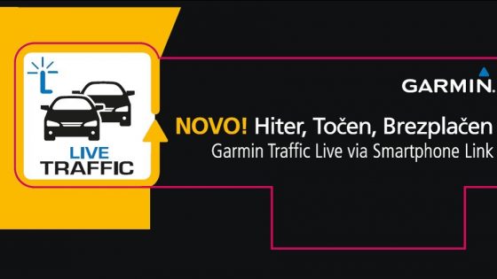 Garmin že nudi brezplačne prometne informacije za Slovenijo.