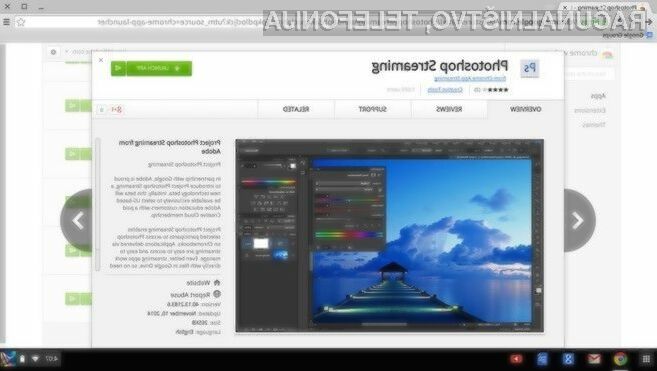 Uporabniki prenosnikov Google Chromebook imajo možnost uporabe profesionalnega programa za obdelavo slik in fotografij Photoshop.