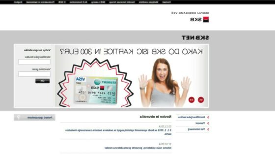 Lažna spletna stran »SKB Banke«.