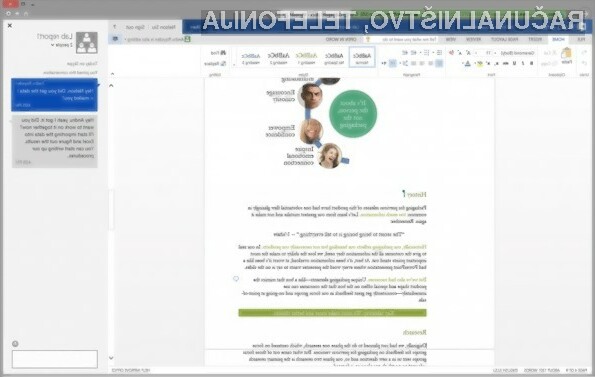 V oblačni pisarniški paket Office vgrajen Skype bo opazno povečal storilnost, saj bodo vsa potrebna orodja vedno na dosegu roke.