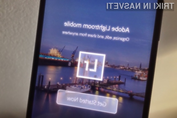 Adobe Lightroom se odlično znajde na pametnih mobilnih telefonih Android.