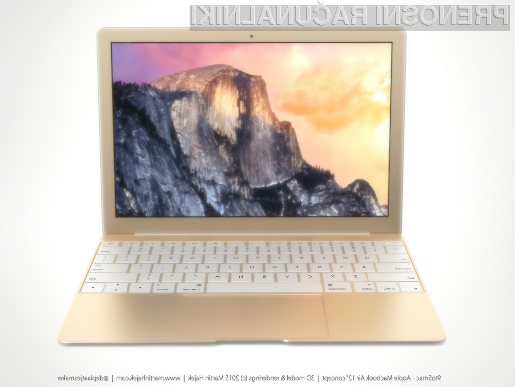 Zlato obarvan novi MacBook vas bo zlahka prevzel!
