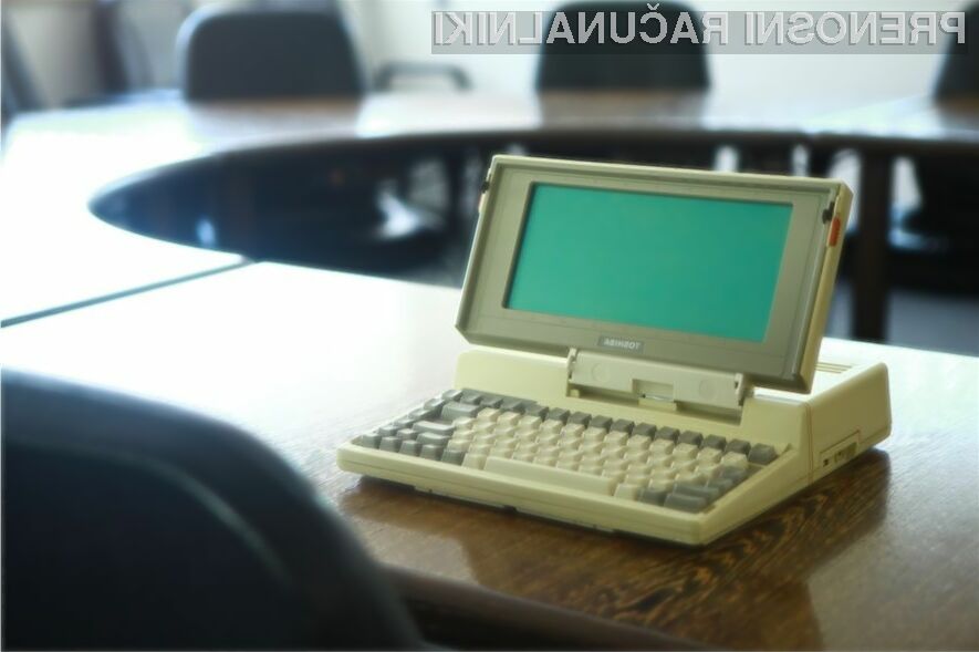 Prenosni računalnik Toshiba T1100 je bil za tiste čase relativno zmogljiva naprava!