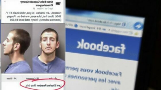 Všeček na Facebooku je bil tokrat usoden za 23-letnega kriminalca Levija Charlesa Reardona.
