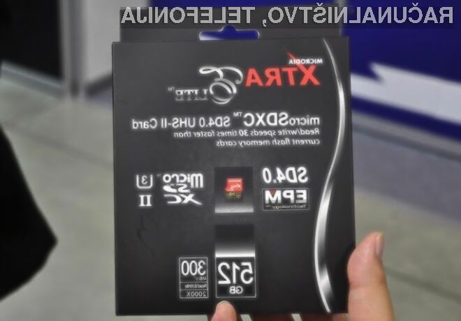 S pomnilniško kartico Microdia Xtra Elite kapacitete 512 GB bo razpoložljivega prostora le stežka zmanjkalo.