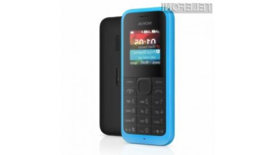 Mobilnik Nokia 105 je namenjen predvsem manj zahtevnim uporabnikom storitev mobilne telefonije.