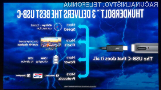 Thunderbolt 3 bo zlahka opravil z vmesnikom USB Type-C.
