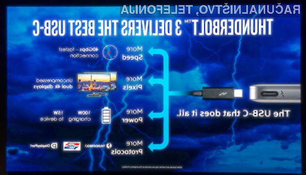 Thunderbolt 3 bo zlahka opravil z vmesnikom USB Type-C.