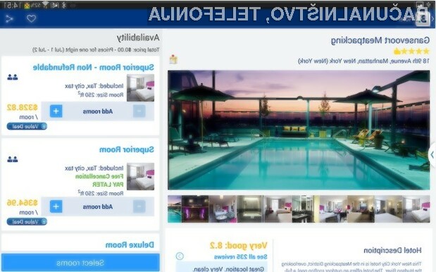 Z mobilno aplikacijo Booking.com za Android bomo takoj našli želen hotel!