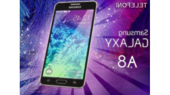 Pametni mobilni telefon Samsung Galaxy A8 bo prodajne police trgovin ugledal že v prvi polovici poletja.