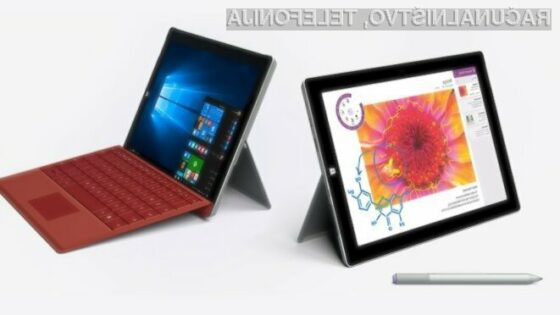 Windows 10 se odlično prilega tabličnima računalnikoma Surface 3 in Surface Pro 3.