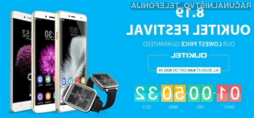 Oukitel festival za nizke cene pametnih telefonov in ure