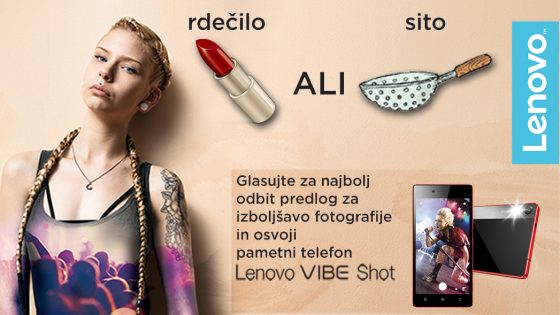 Izberi šminko, cedilo ali drugo foto-foro in zadeni telefon Lenovo VIBE Shot.
