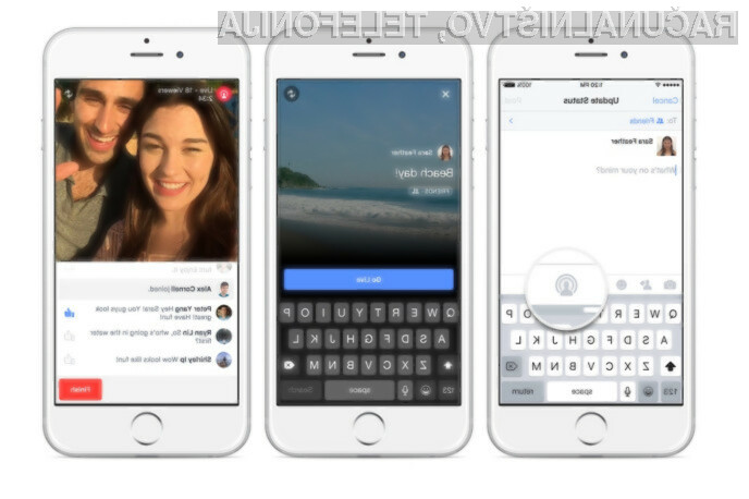 Videoposnetki v živo bodo vsem uporabnikom Facebooka na voljo že v prvi polovici naslednjega leta.