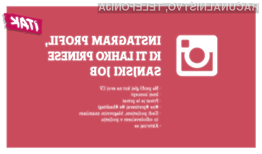 Instagram: tvoj spletni CV