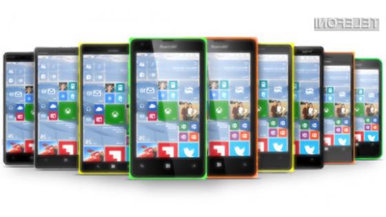 Mobilni operacijski sistem Windows 10 Mobile naj bi prejela bogata paleta naprav Lumia!