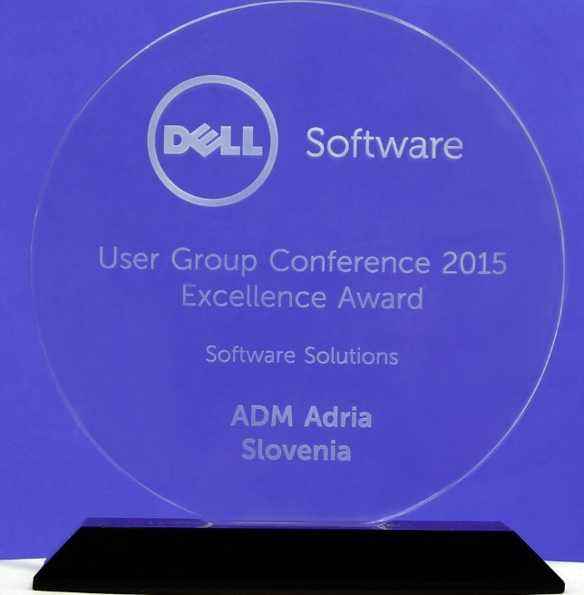 Podjetje ADM Adria prejelo nagrado za odličnost na svetovni DELL SW User konferenci