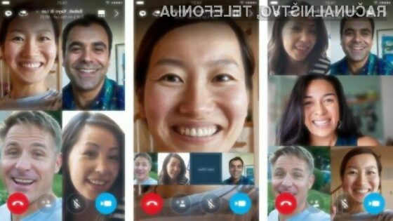 Novi mobilni Skype je prinesel možnost skupinskih videoklicev!