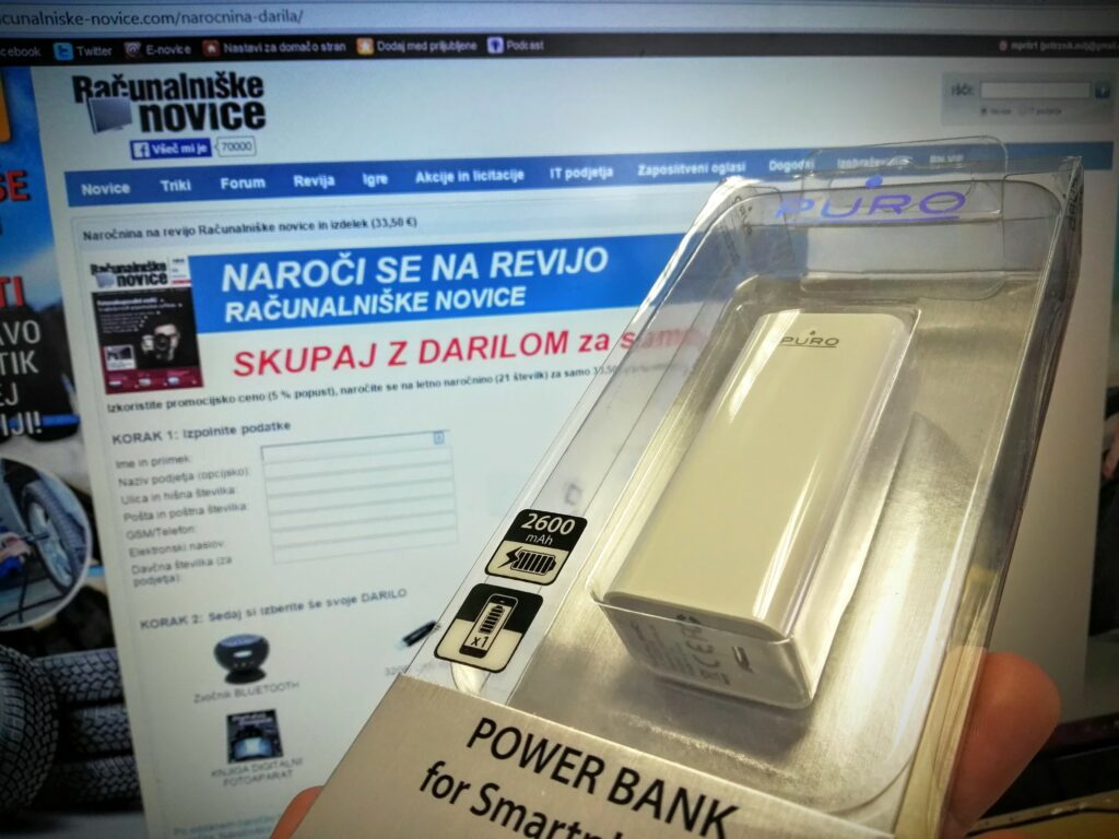 Če potrebujete mobilno baterijo…
