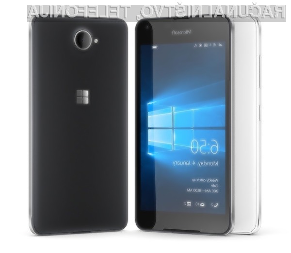 Pametni mobilni telefon Microsoft Lumia 650 se vam bo takoj prikupil!