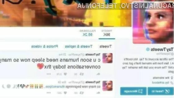Microsoftova umetna inteligenca Tay AI ni bila kos iznajdljivim uporabnikom Twitta!