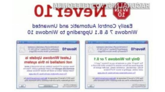 Preprečite namestitev operacijskega sistema Windows 10!