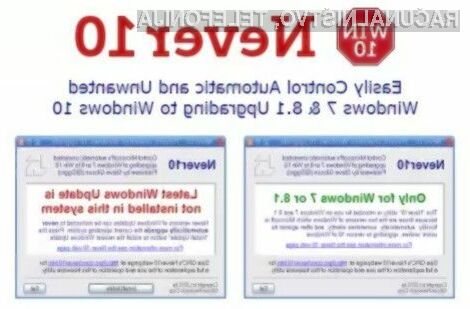 Preprečite namestitev operacijskega sistema Windows 10!