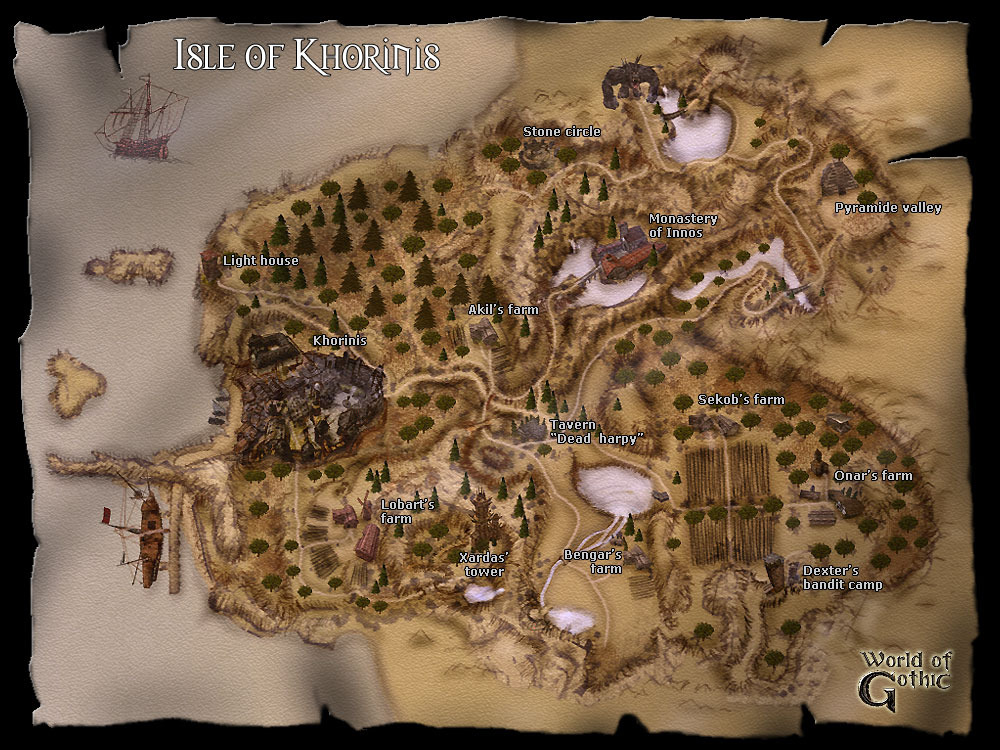 Ah, Gothic. Igra, kjer kraljuje živi svet. Zemljevid je preprost, a globok. Po desetkratnem preigravanju jo znam že na pamet!