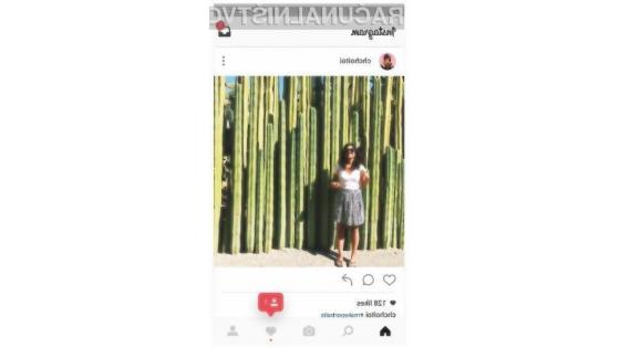 Novi Instagram omogoča, da se uporabnik bolj osredotoči na fotografije in videoposnetke