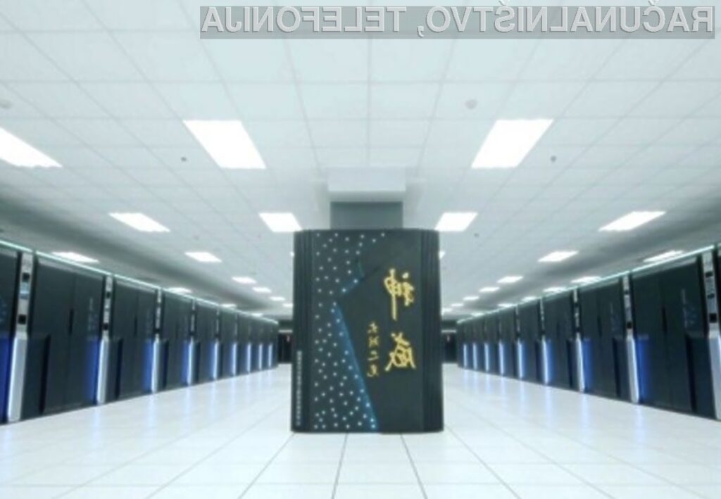 Kitajski superračunalnik Sunway TaihuLight pri polni obremenitvi razvije do 93 petaflopov računske moči.