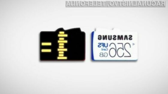 Nova pomnilniška kartica Samsung ni združljiva s pomnilniškimi karticami microSD.